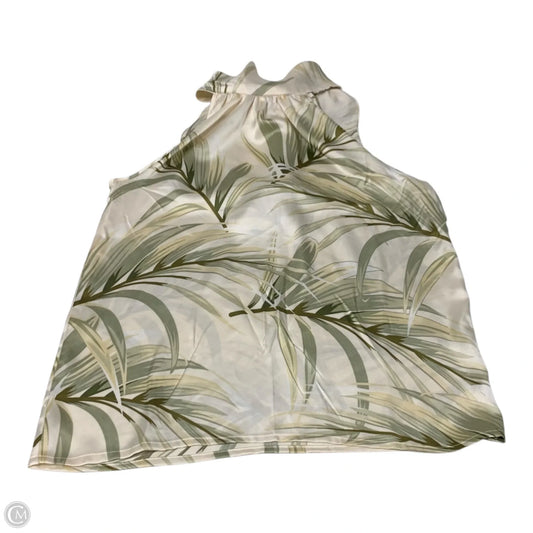 Blouse Sleeveless By Rachel Zoe In Cream & Green, Size: L
