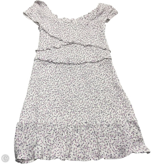 Dress Casual Short By Bb Dakota In Purple & White, Size: M