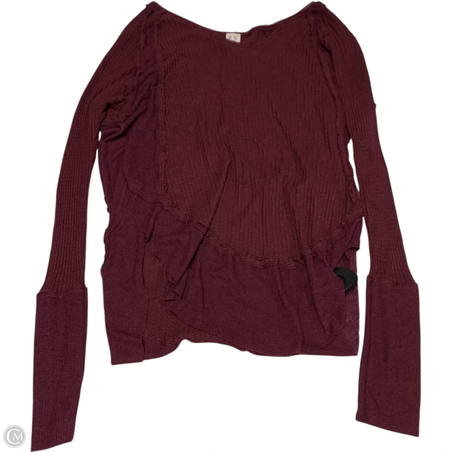 Top Long Sleeve By We The Free In Maroon, Size: S