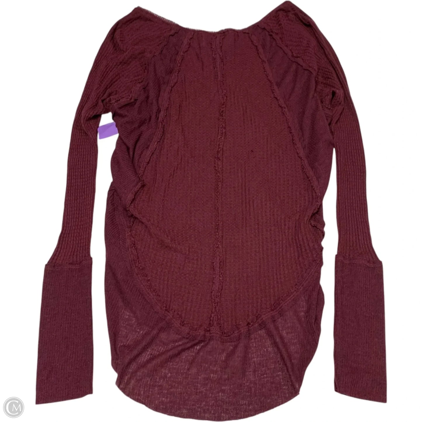 Top Long Sleeve By We The Free In Maroon, Size: S