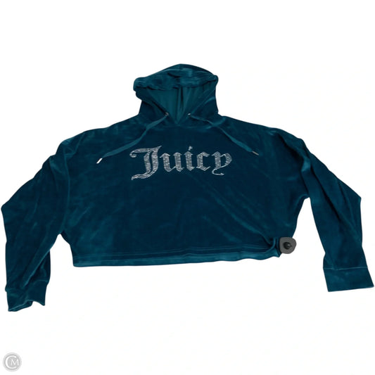 Sweatshirt Hoodie By Juicy Couture In Blue, Size: M