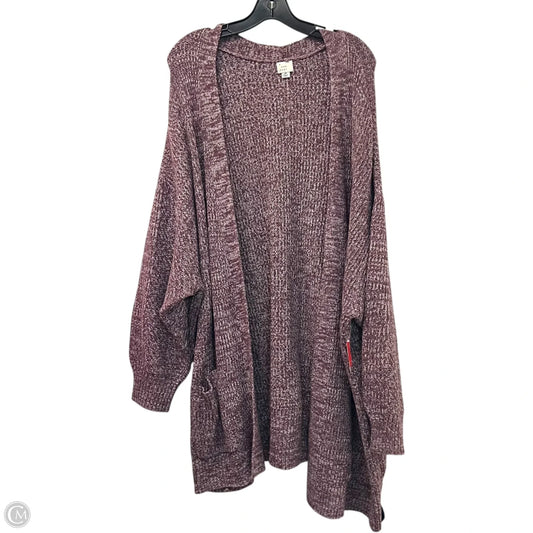 Sweater Cardigan By A New Day In Purple, Size: 3x