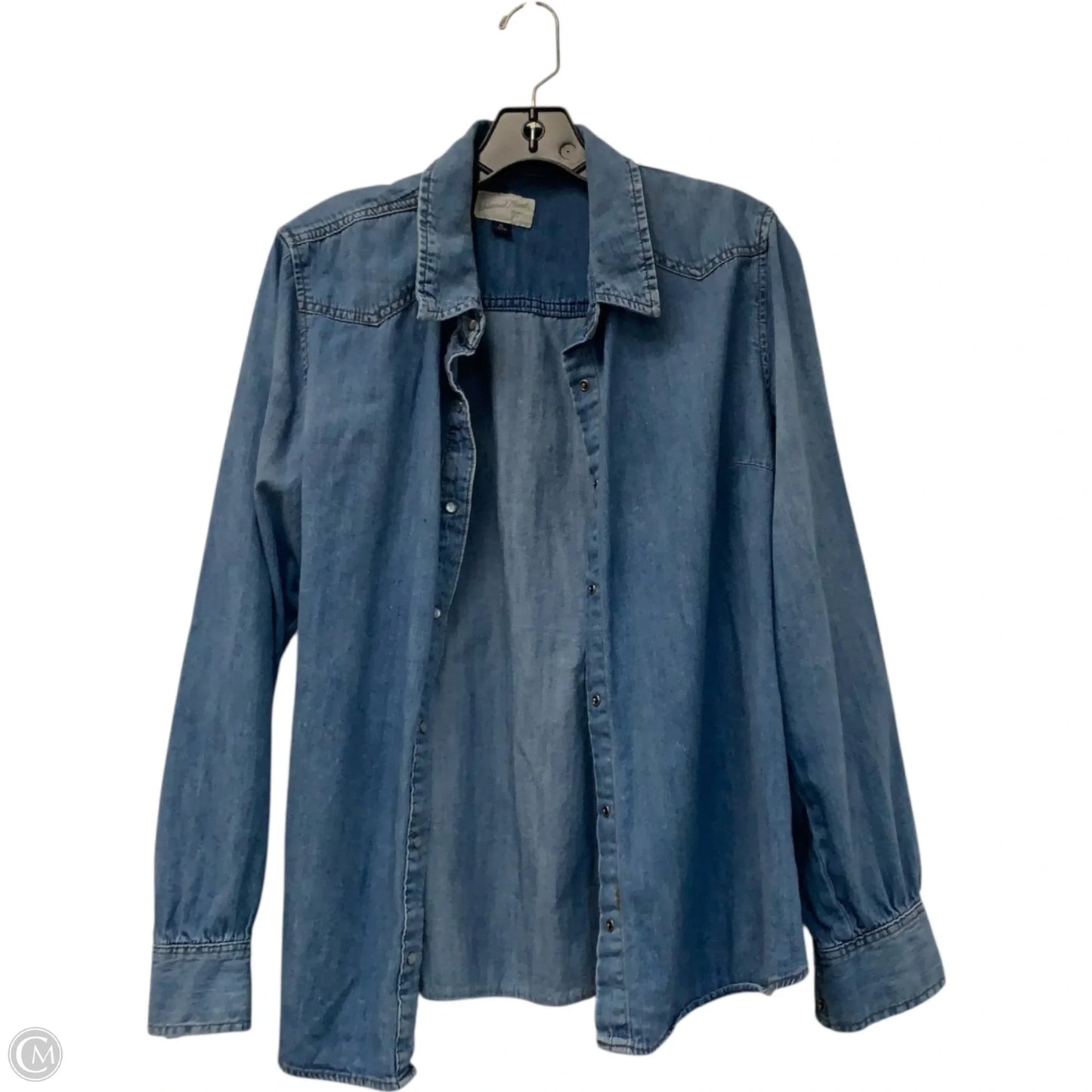 Top Long Sleeve By Universal Thread In Blue Denim, Size: Xl