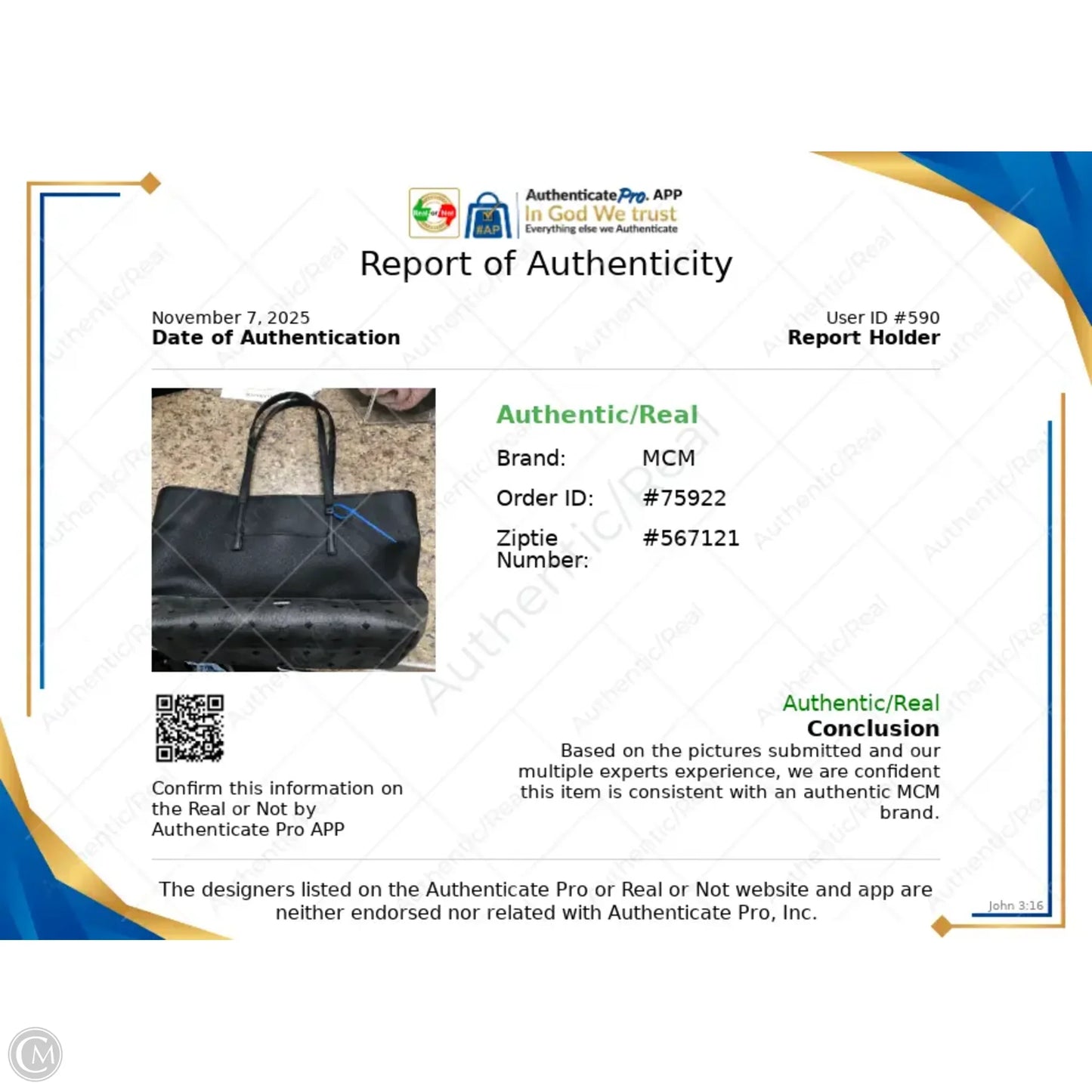 Tote Luxury Designer By Mcm, Size: Large