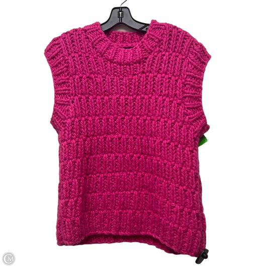 Vest Sweater By English Factory In Pink, Size: Xs