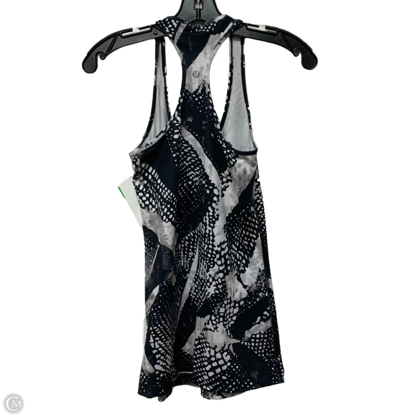 Athletic Tank Top By Lululemon In Black & White, Size: M