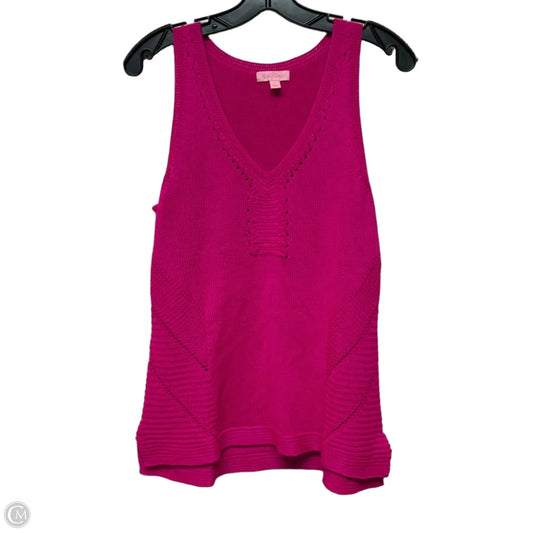 Top Sleeveless Designer By Lilly Pulitzer In Pink, Size: L