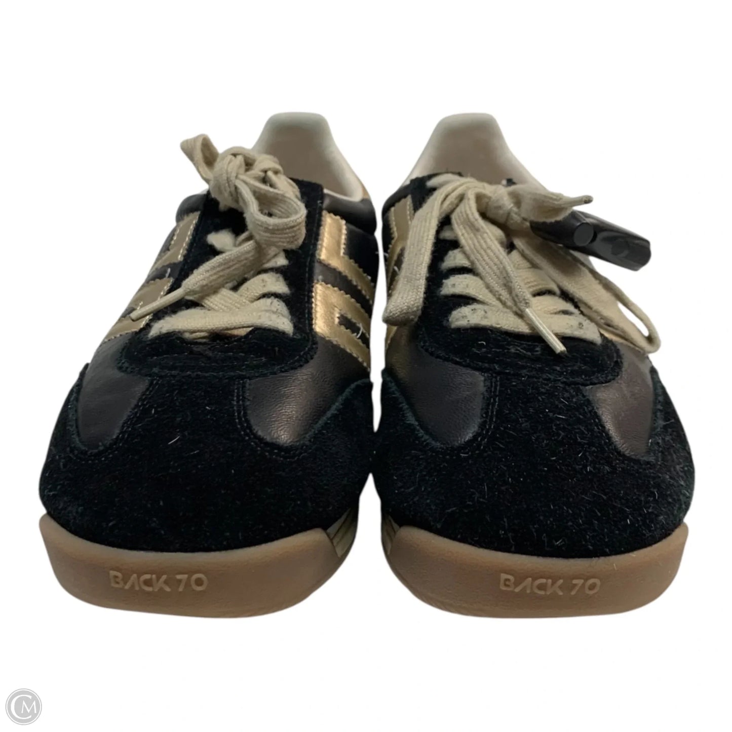Shoes Sneakers By Back 70 In Black & Gold, Size: 9