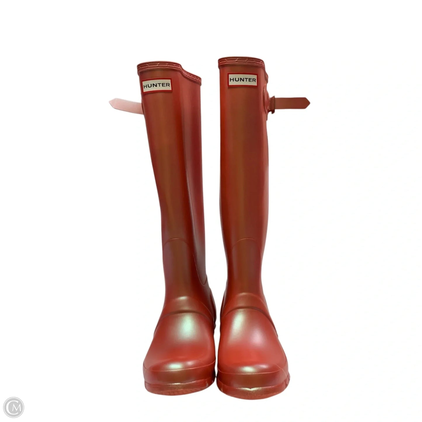 Boots Designer By Hunter In Orange, Size: 8