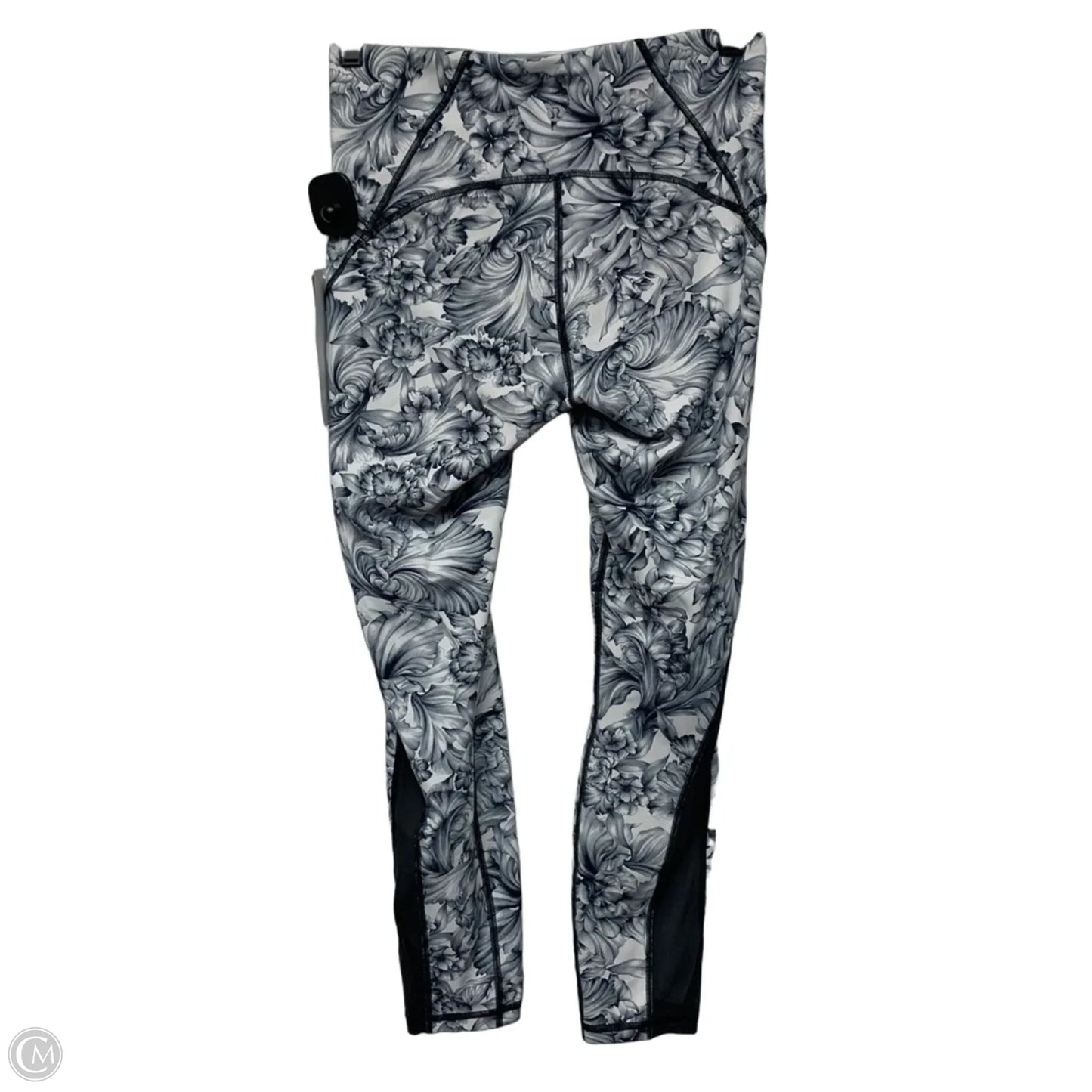 Athletic Leggings By Lululemon In Black & White, Size: M