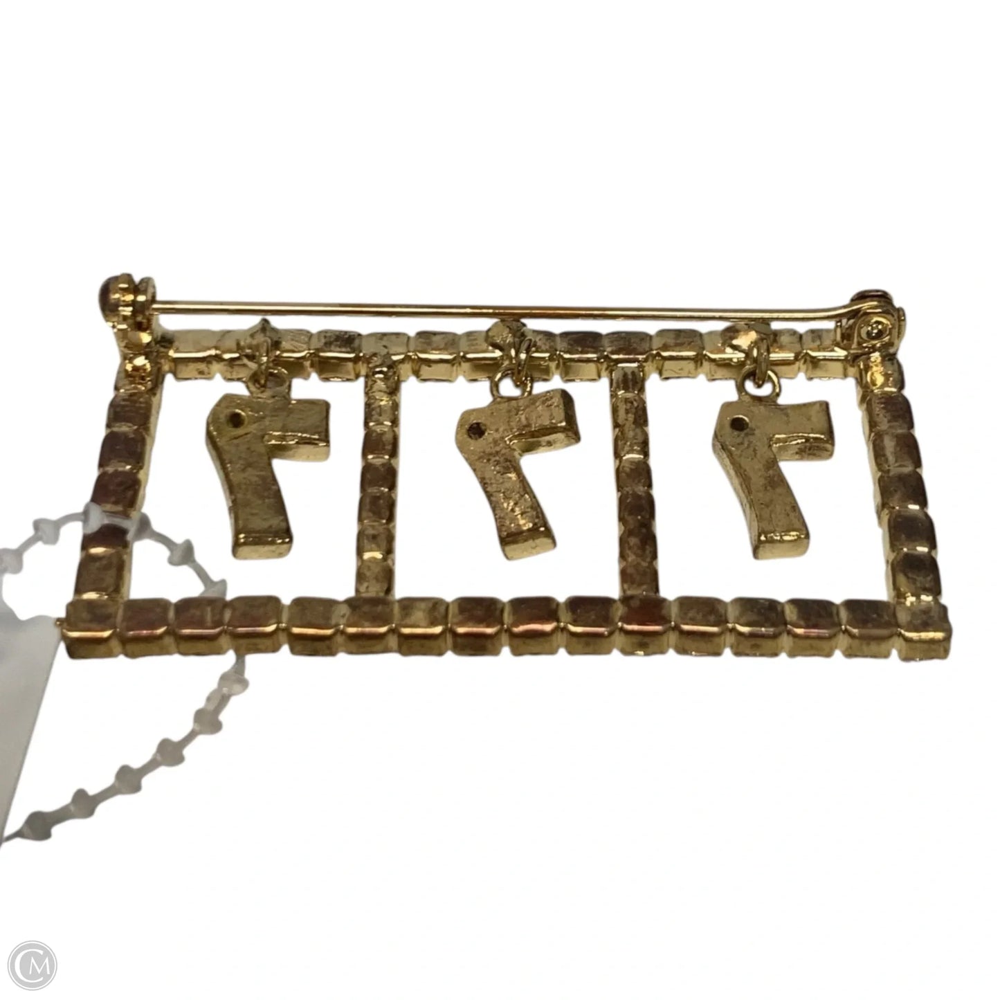 777 Pin in Gold