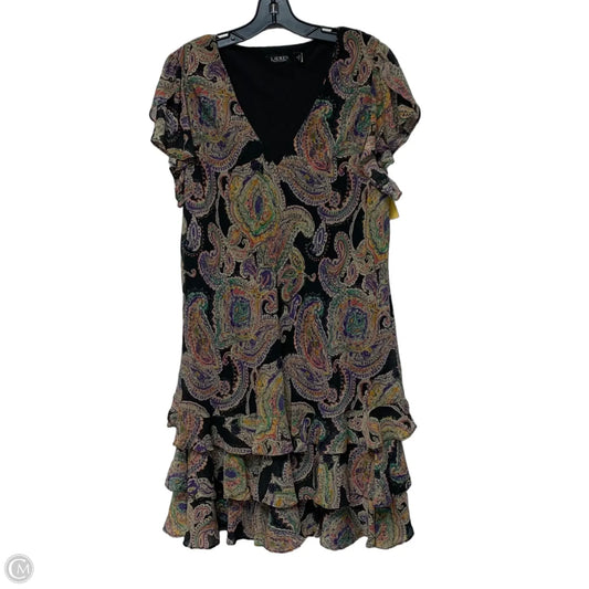 Dress Casual Short By Lauren By Ralph Lauren In Black & Purple, Size: Xl