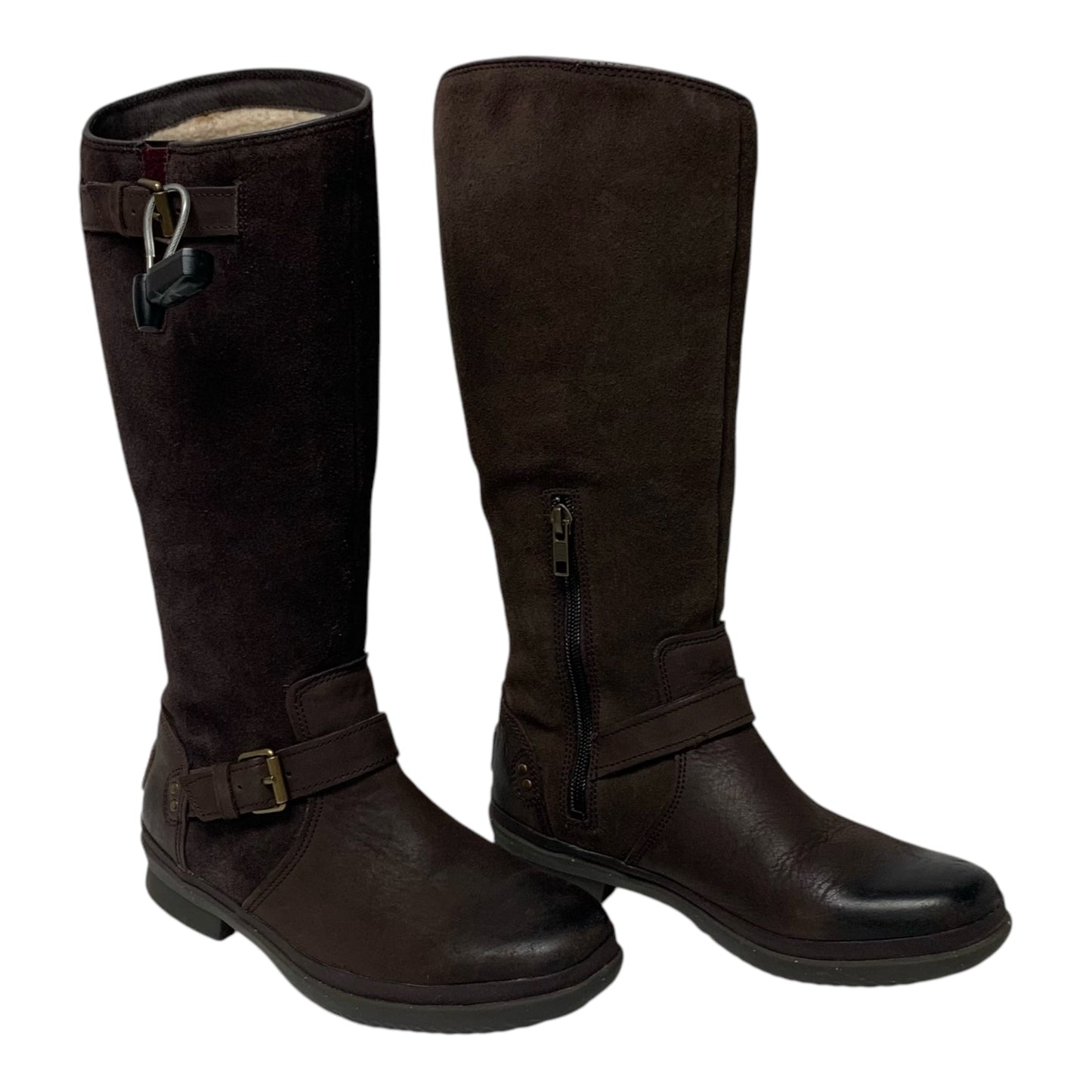 Boots Designer By Ugg In Brown, Size: 6.5