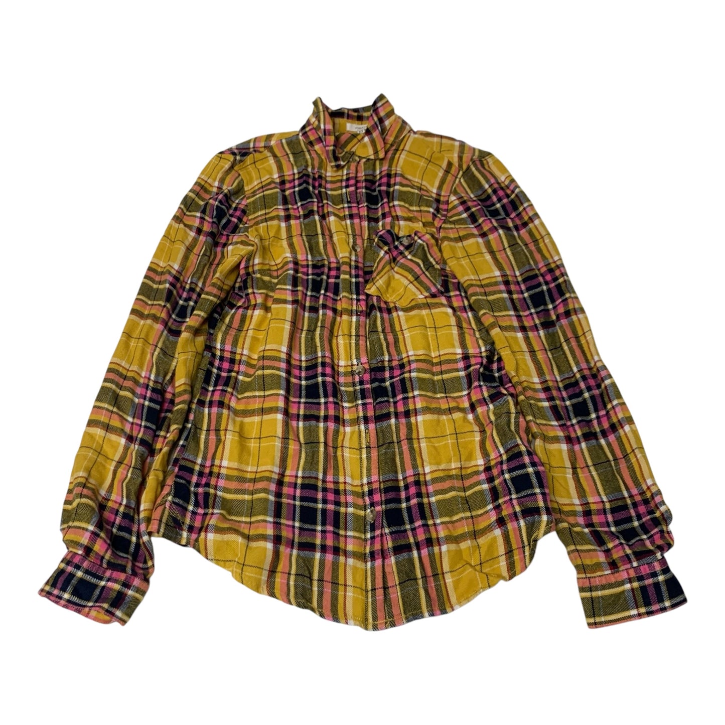 Top Long Sleeve By Maurices In Yellow, Size: Xs