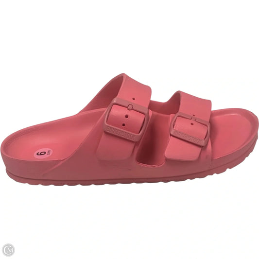 Sandals Flats By Birkenstock In Pink, Size: 9