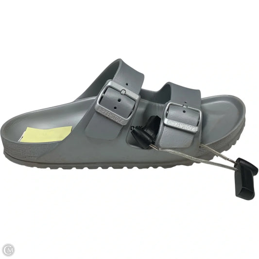 Sandals Flats By Birkenstock In Grey, Size: 9