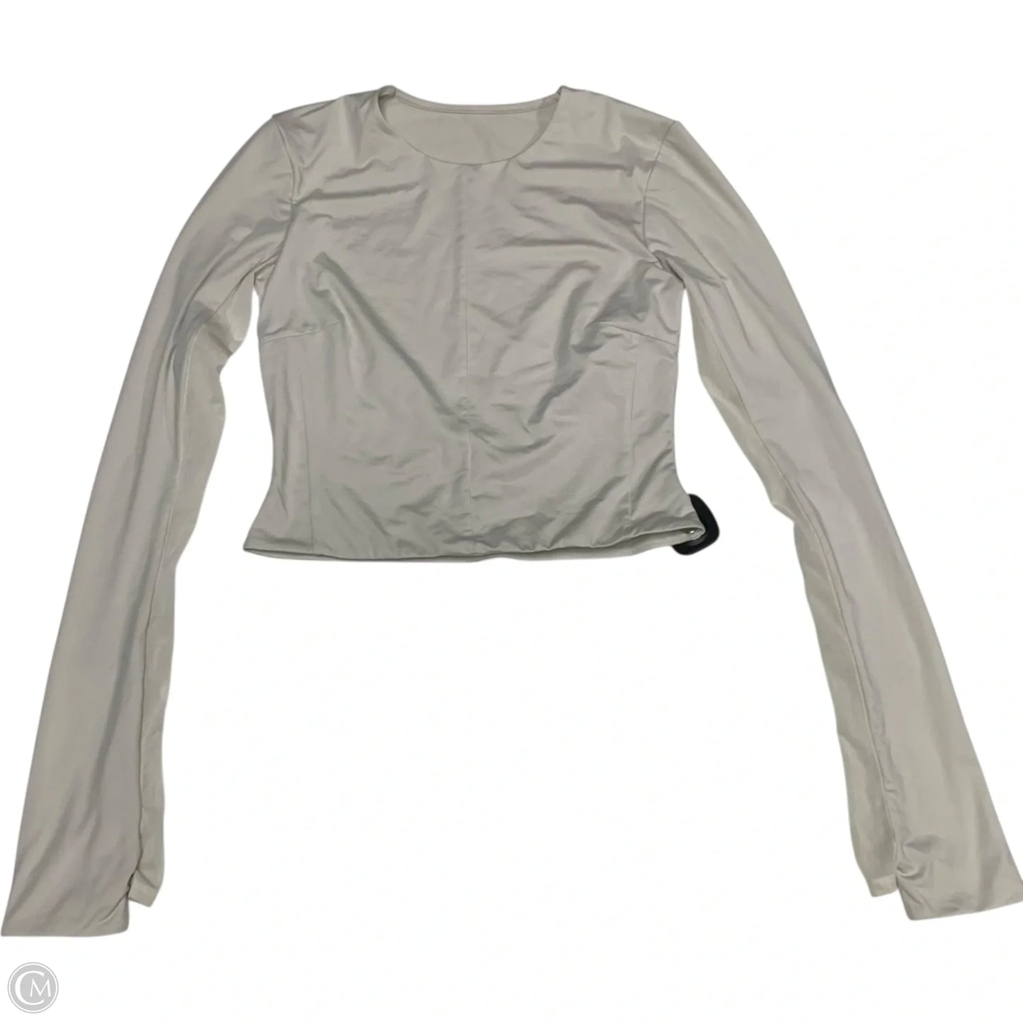 Athletic Top Long Sleeve Crewneck By Lululemon In Cream, Size: S