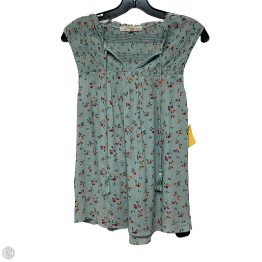 Blouse Sleeveless By Rewind In Green, Size: Xl