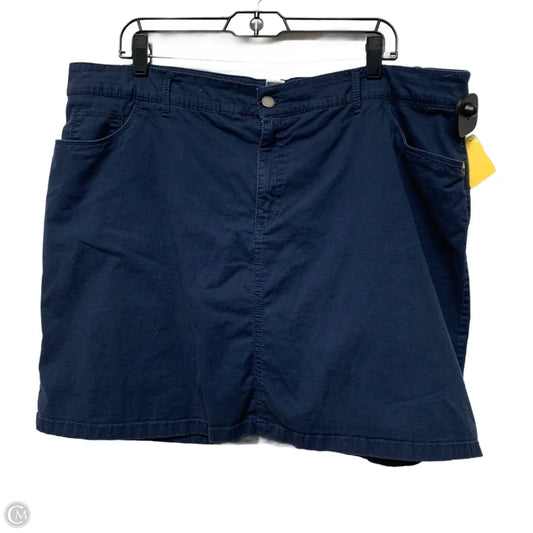 Skort By Croft And Barrow In Navy, Size: 1x