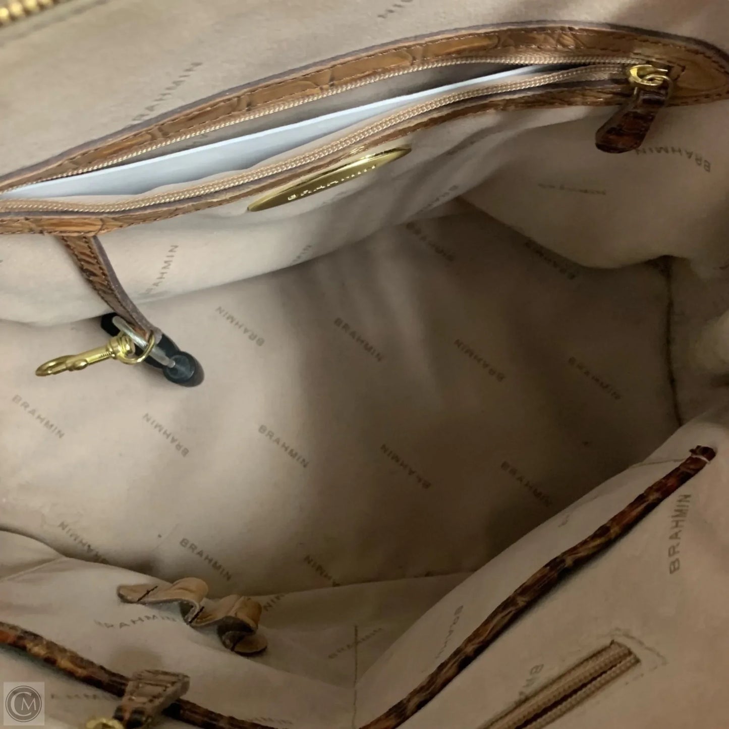 Handbag Designer By Brahmin, Size: Large