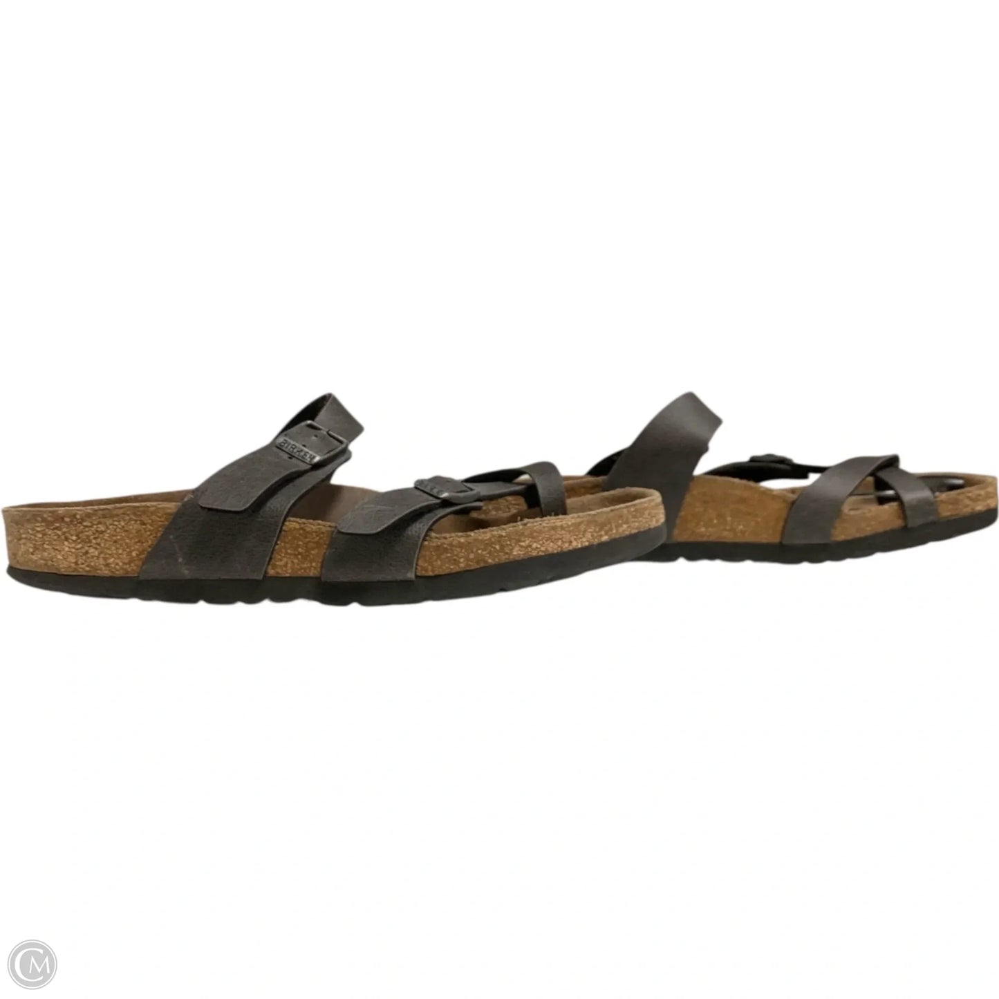 Sandals Flats By Birkenstock In Black, Size: 7