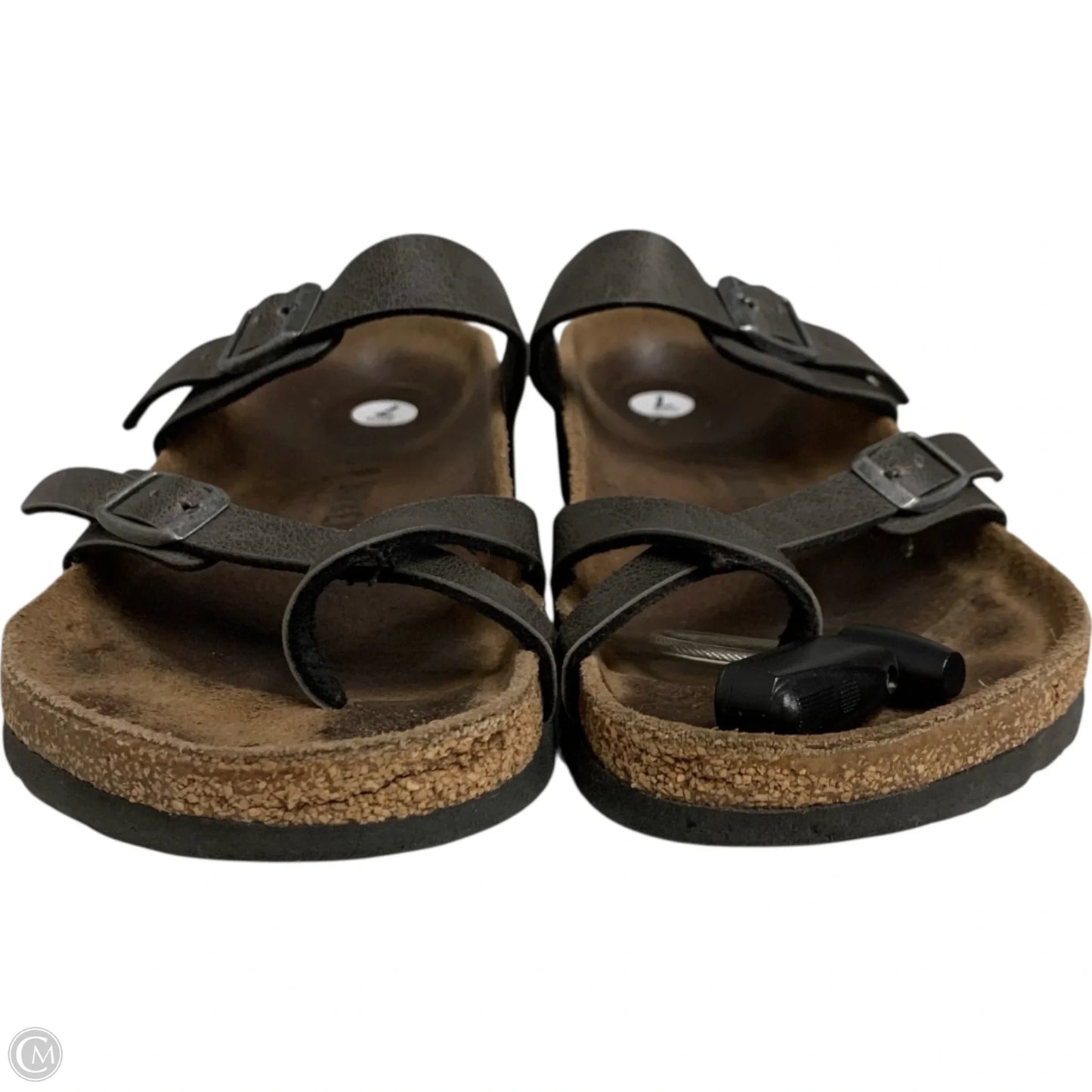 Sandals Flats By Birkenstock In Black, Size: 7