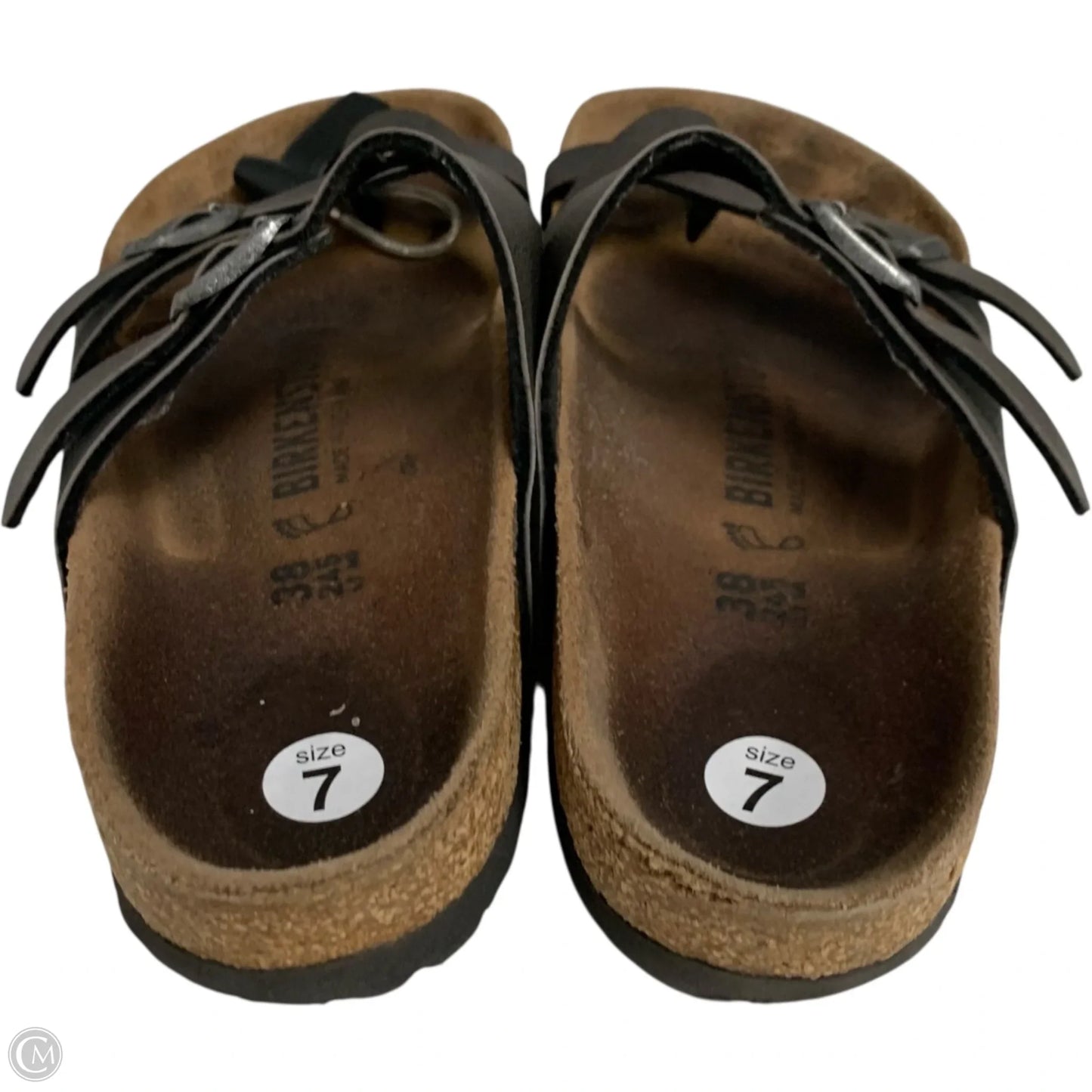 Sandals Flats By Birkenstock In Black, Size: 7