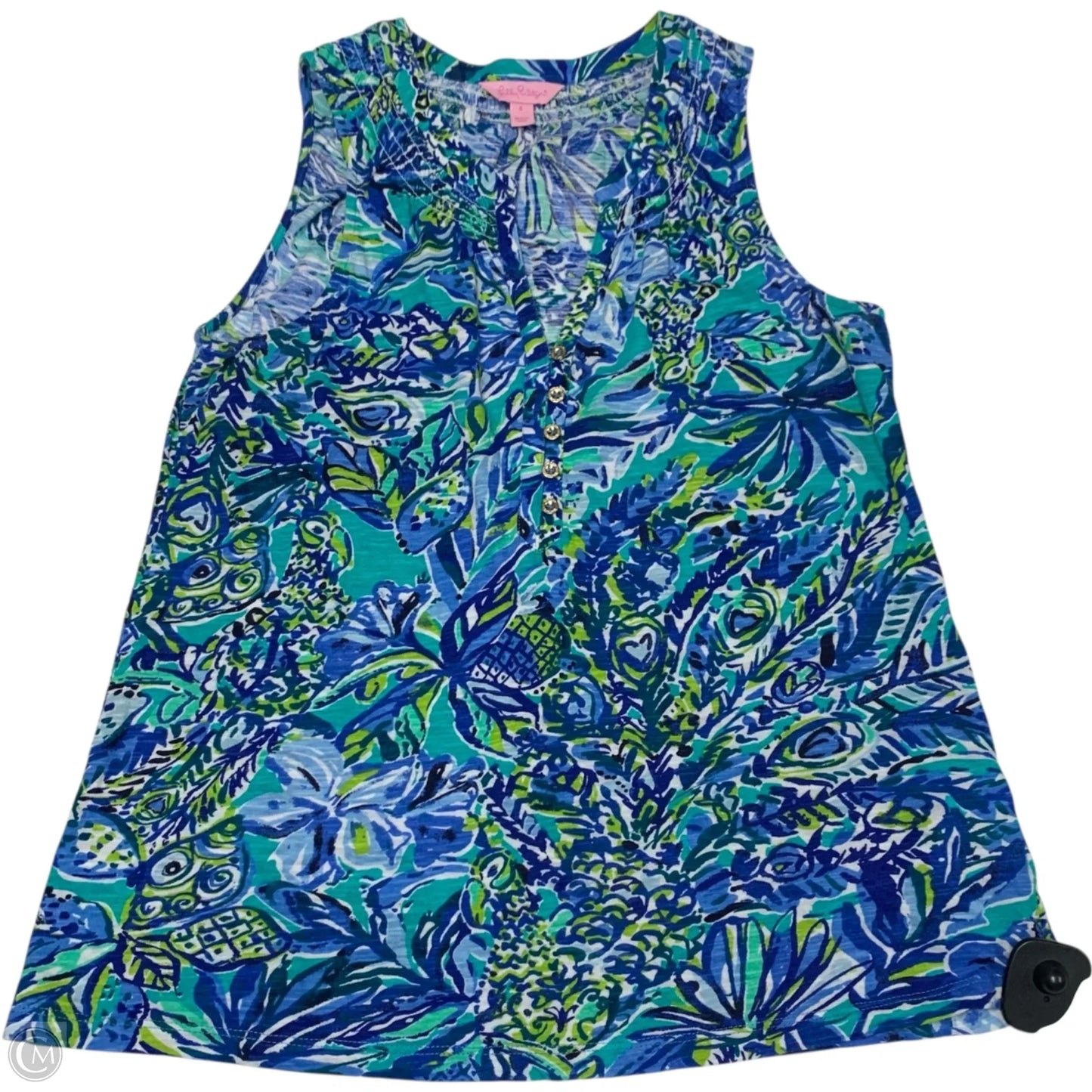 Top Sleeveless Designer By Lilly Pulitzer In Blue, Size: S