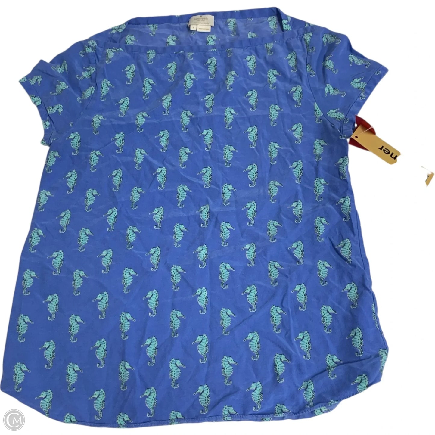 Blouse Designer By Kate Spade In Blue, Size: S