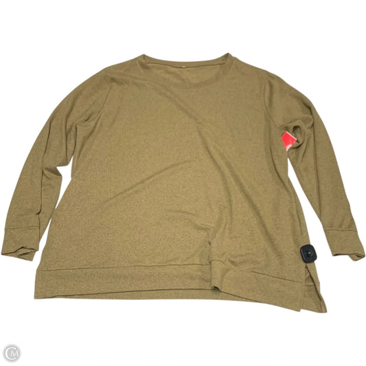 Top Long Sleeve Basic In Green, Size: 2x