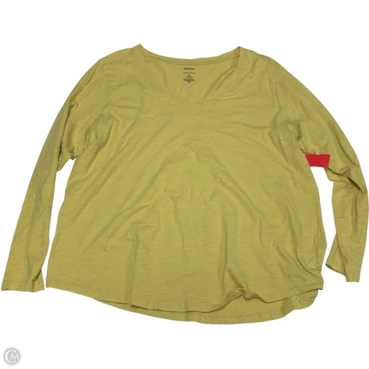 Top Long Sleeve Basic By Sonoma In Yellow, Size: Xl