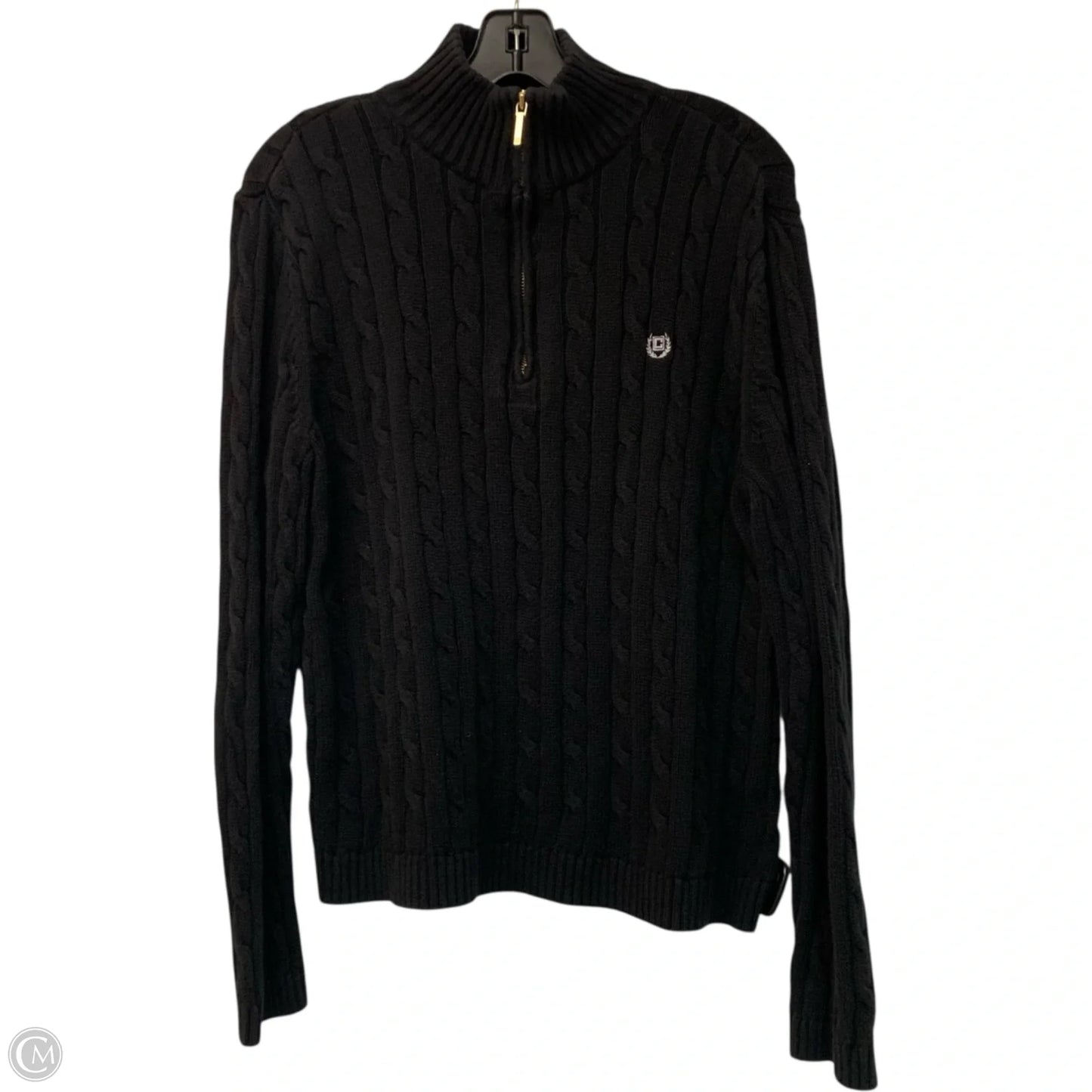 Sweatshirt Collar By Chaps In Black, Size: Xl