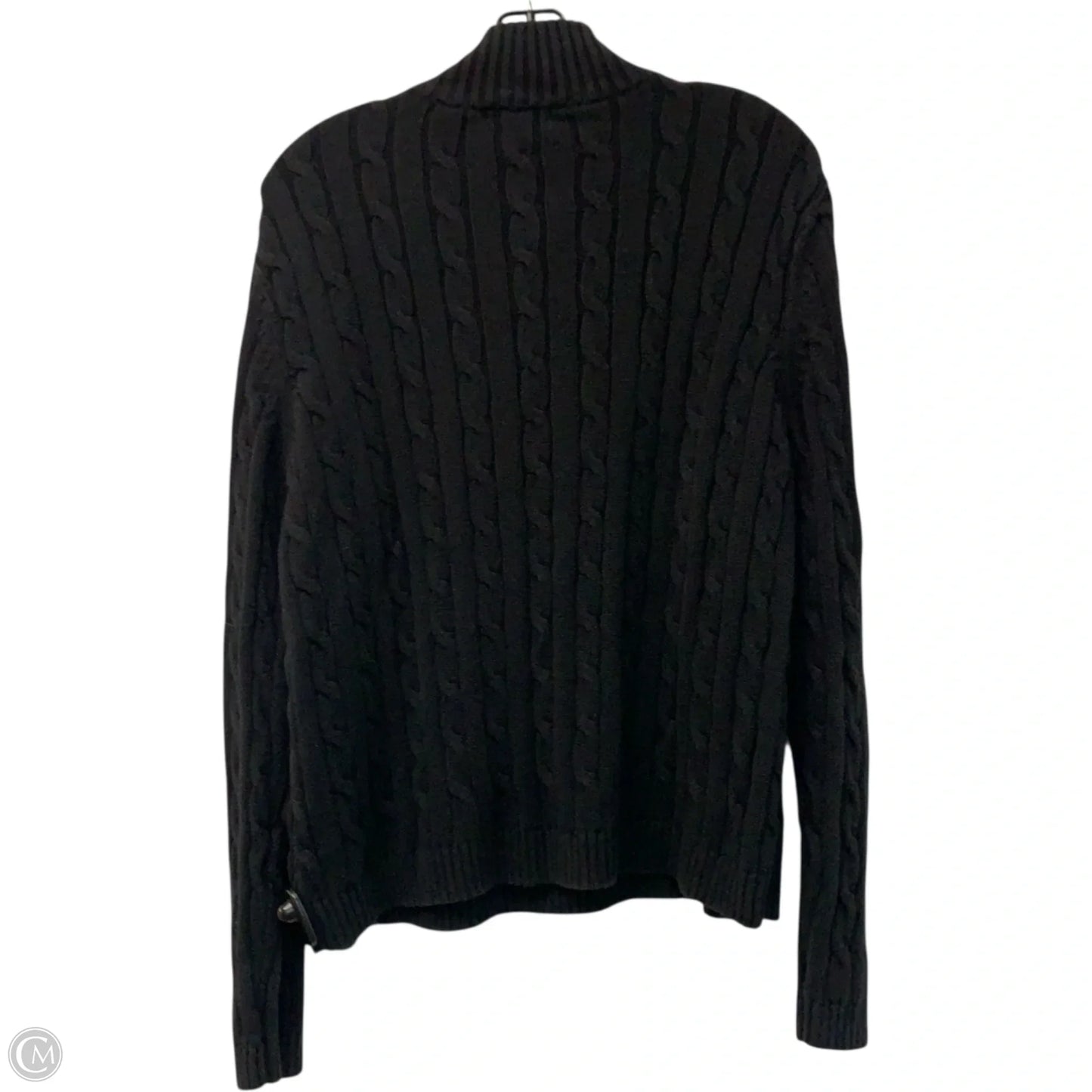 Sweatshirt Collar By Chaps In Black, Size: Xl