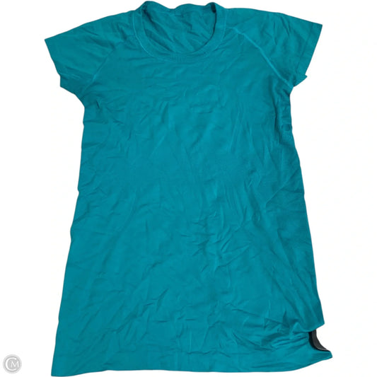 Athletic Top Short Sleeve By Lululemon In Blue, Size: M