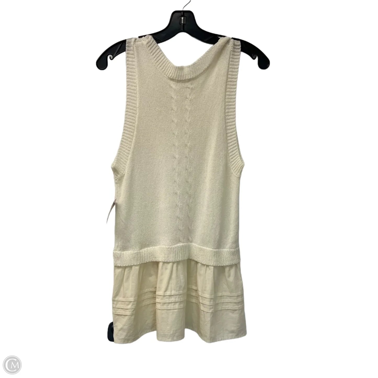 Vest Sweater By Vestique In Cream, Size: L