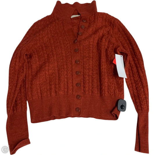 Cardigan Designer By Spartina In Orange, Size: M