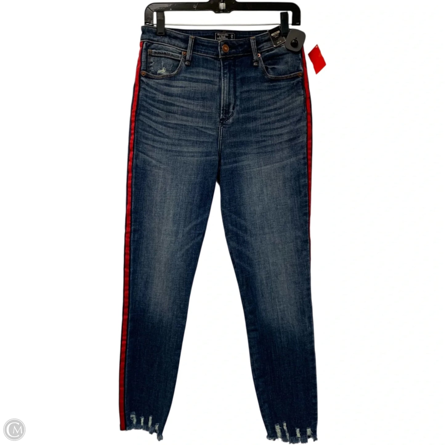 Jeans Skinny By Abercrombie And Fitch In Blue Denim, Size: 8