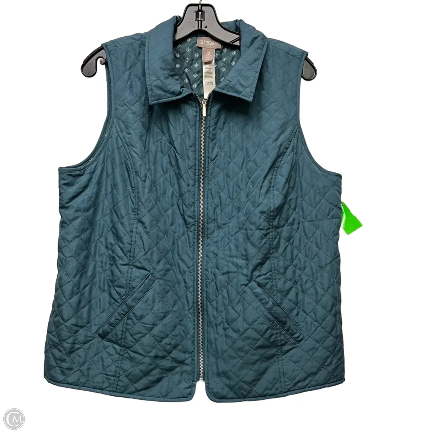 Vest Puffer & Quilted By Chicos In Blue, Size: L