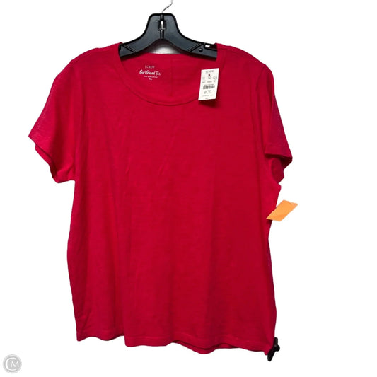 Top Short Sleeve Basic By J. Crew In Pink, Size: Xl