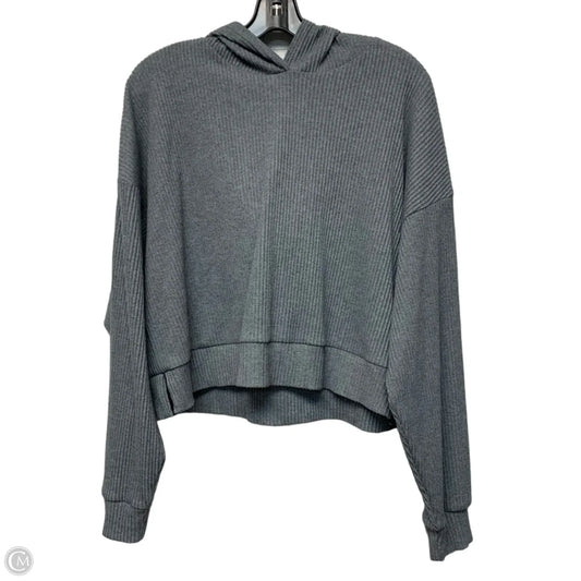 Sweatshirt Hoodie By Alo In Grey, Size: M