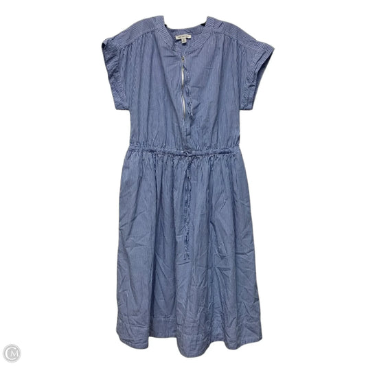Dress Casual Midi By Free Assembly In Blue & White, Size: M
