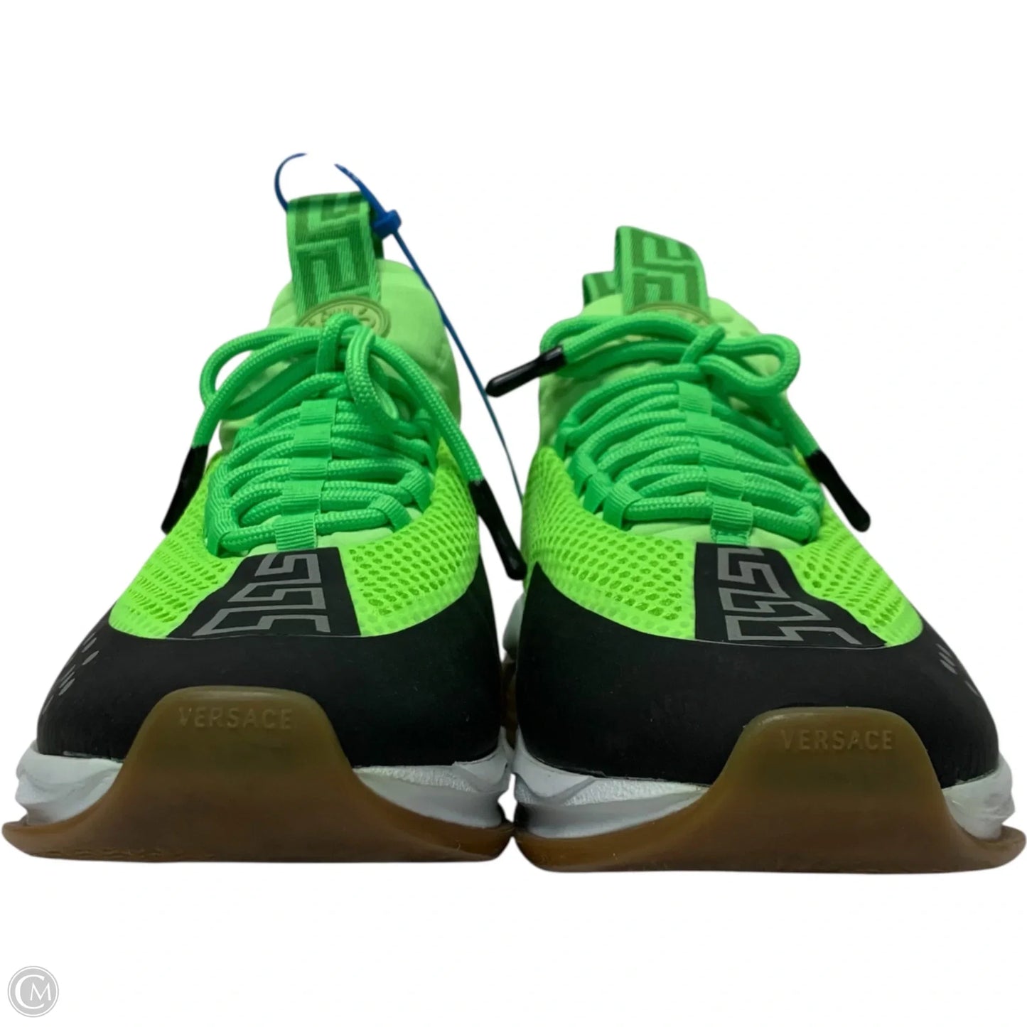 Shoes Luxury Designer By Versace In Green, Size: 11