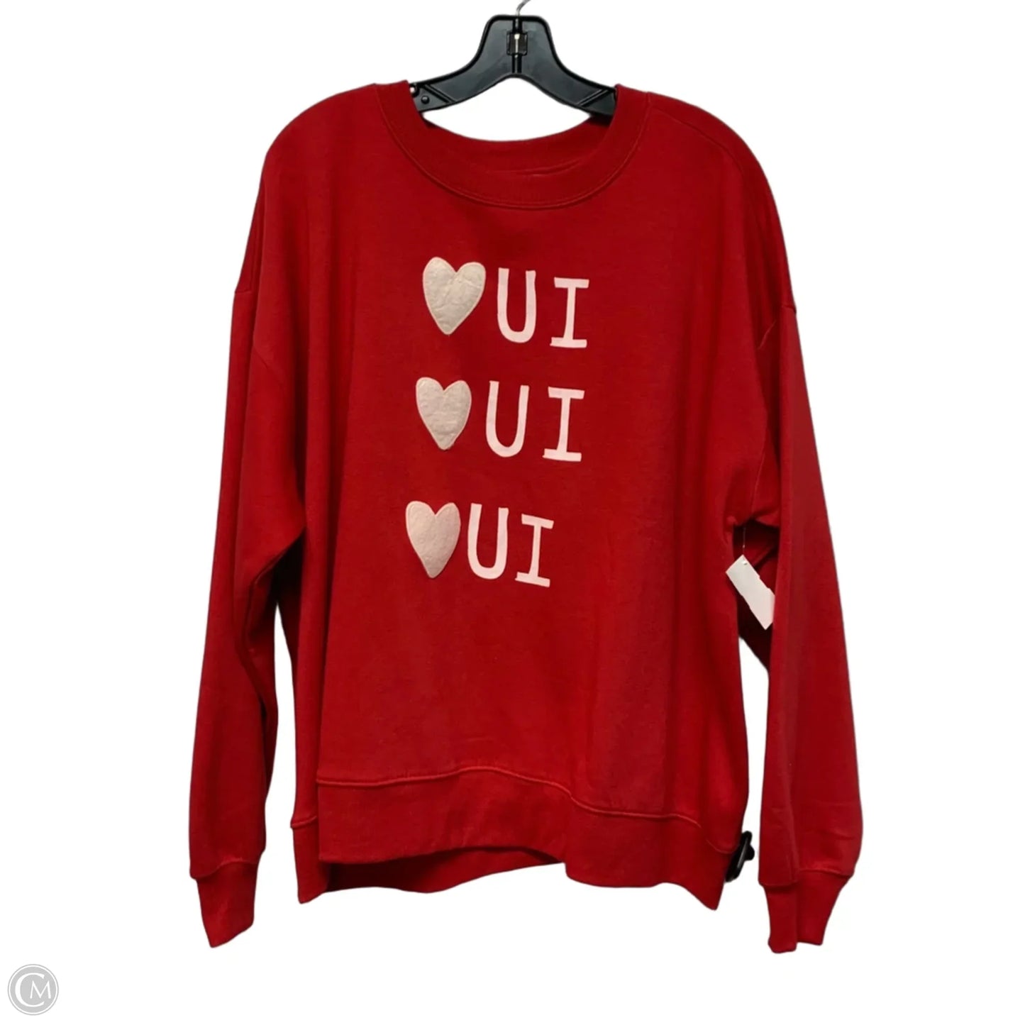 Sweatshirt Crewneck By Maeve In Red, Size: 1x