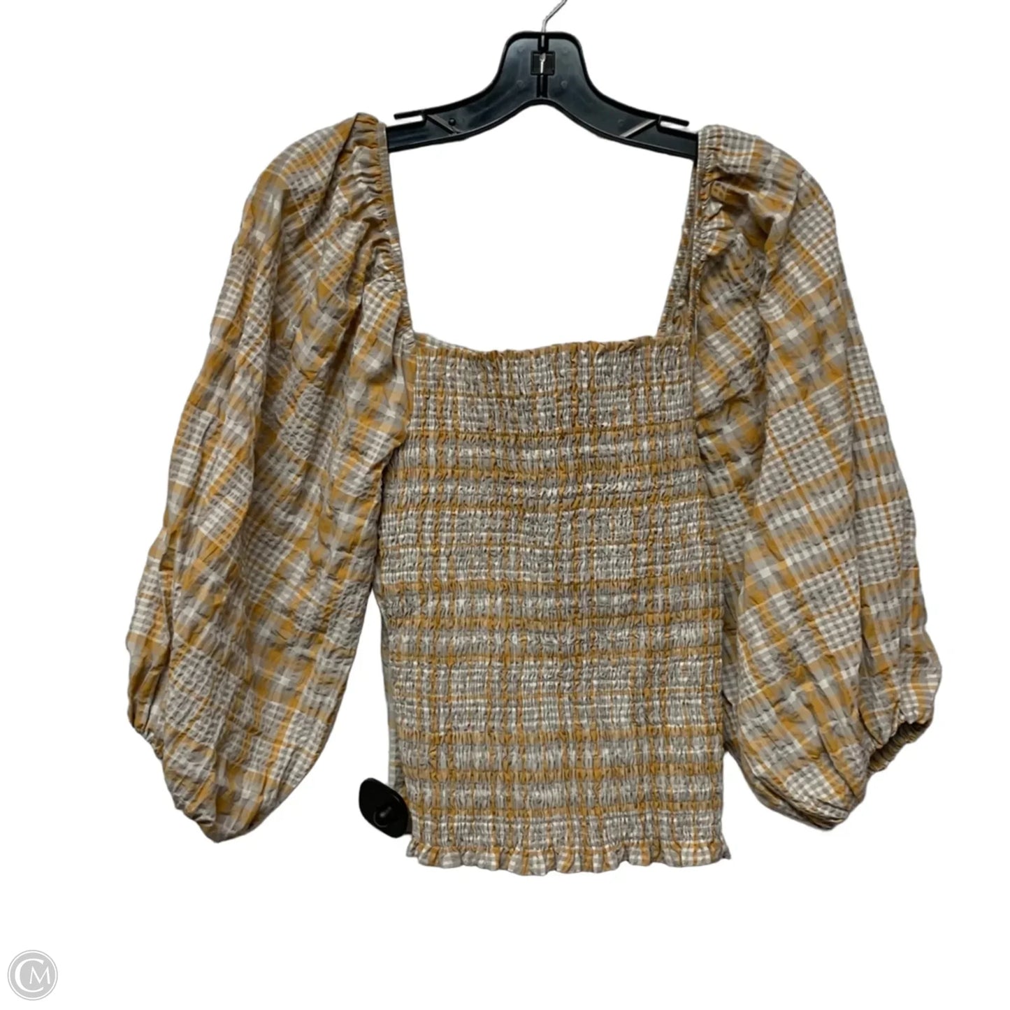 Top 3/4 Sleeve By Maeve In Yellow, Size: M
