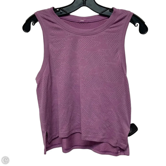 Athletic Tank Top By Lululemon In Purple, Size: S