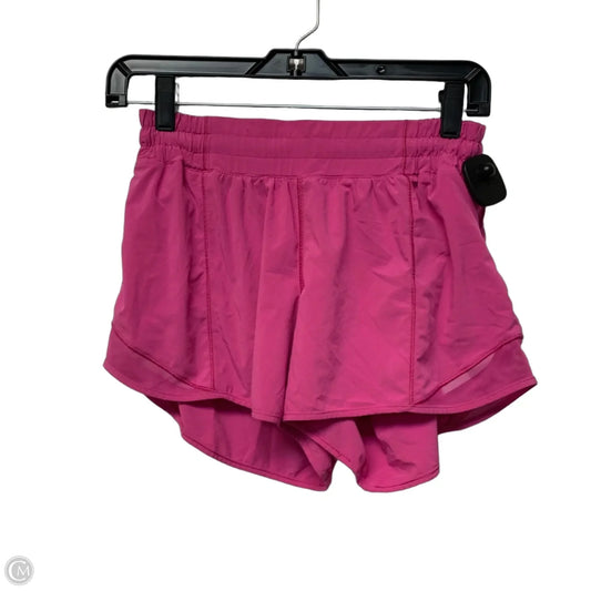 Athletic Shorts By Lululemon In Pink, Size: M