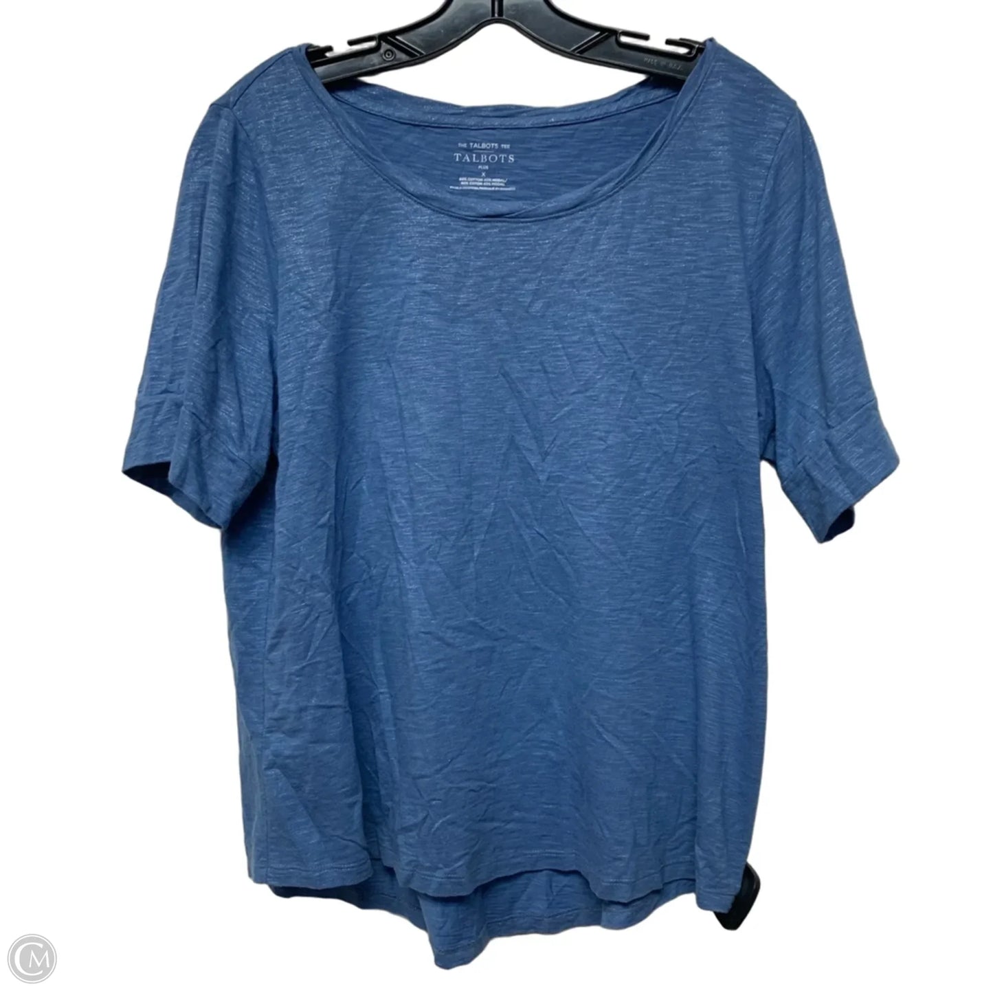 Top Short Sleeve Basic By Talbots In Blue, Size: Xl