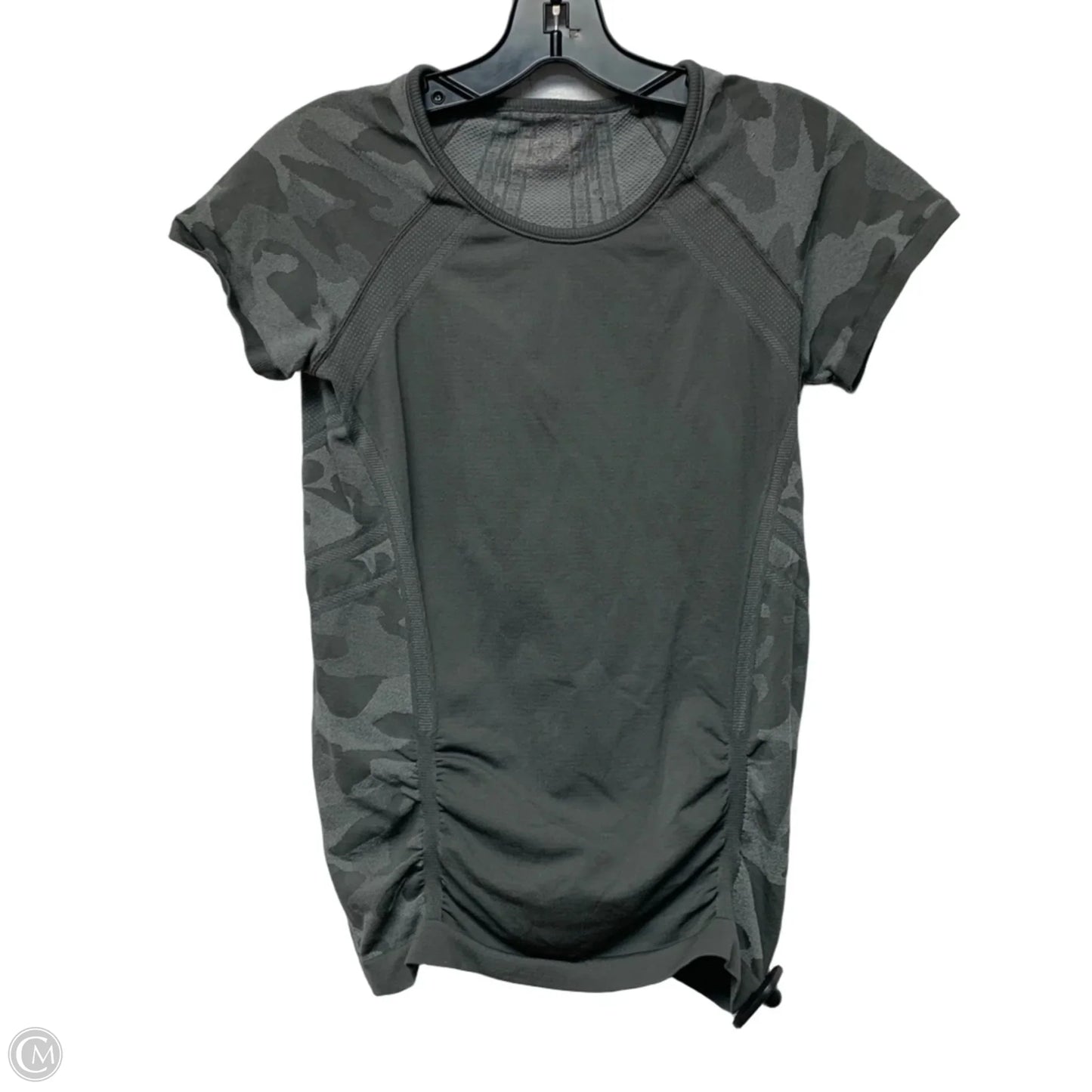 Athletic Top Short Sleeve By Athleta In Grey, Size: S