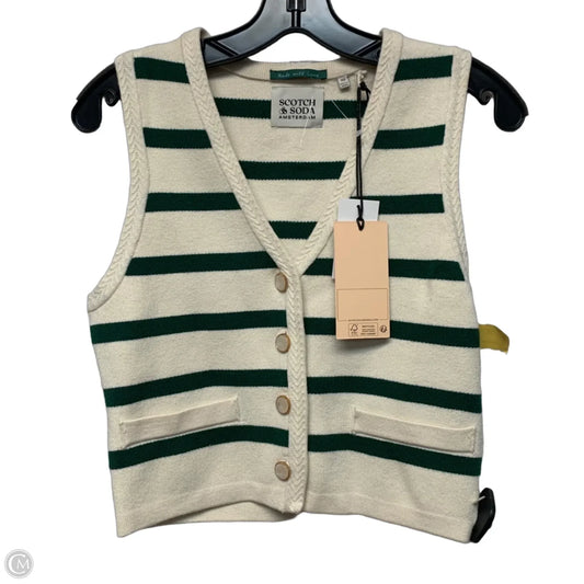 Vest Sweater By Scotch & Soda In Cream & Green, Size: Xs