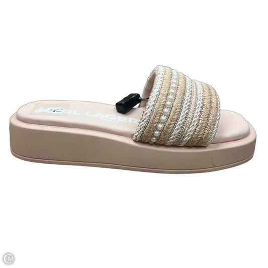 Sandals Designer By Karl Lagerfeld In Tan, Size: 7.5